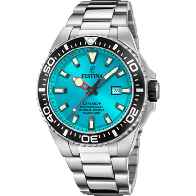 FESTINA Muški ručni sat F20663/5, Kvarcni mehanizam, Plavo kućište, Srebrne boje