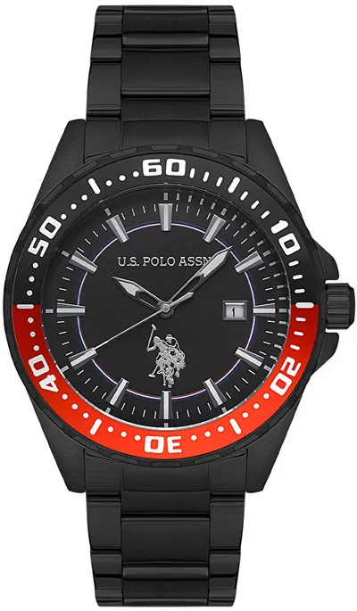 U.S. POLO ASSN. Muški ručni sat USPA1041-07, Kvarcni mehanizam, Crno kućište, Crni