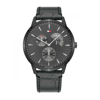 TOMMY HILFIGER Muški ručni sat 1710388, Kvarcni mehanizam, Sivo kućište, Sivi