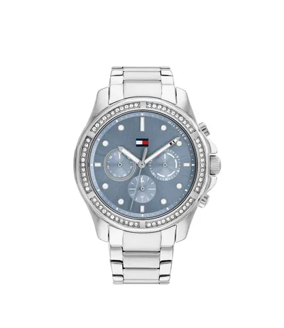 TOMMY HILFIGER Ženski ručni sat 1782569, Kvarcni mehanizam, Plavo kućište, Srebrne boje