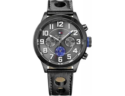 TOMMY HILFIGER Muški ručni sat TH1791051, Kvarcni mehanizam, Sivo kućište, Sivi
