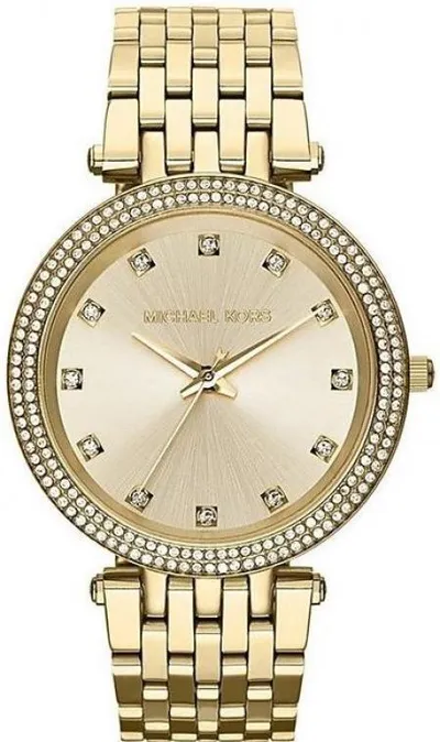MICHAEL KORS Ženski ručni sat MK 3216, Kvarcni mehanizam, Zlatno kućište, Zlatne boje