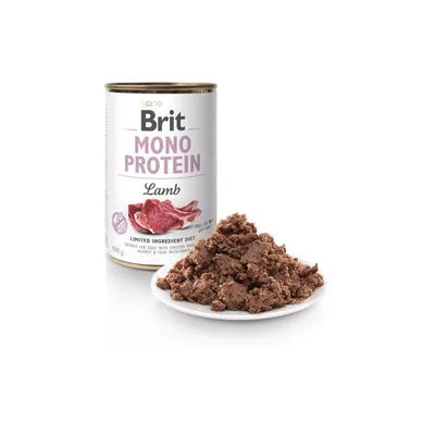 BRIT Pašteta za pse Mono Protein, Jagnjetina, 400 g