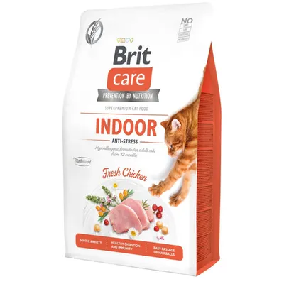 BRIT Suha hrana za mačke Indoor Anti-stress, Piletina, 2kg