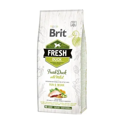 BRIT Suha hrana za pse Run & Work, Patka i proso, 12kg