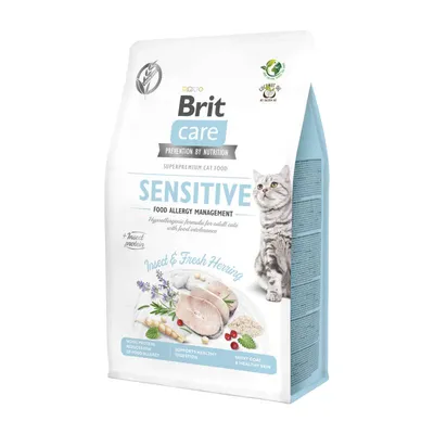 BRIT Suha hrana za mačke s insektima i haringom Sensitive, 400g