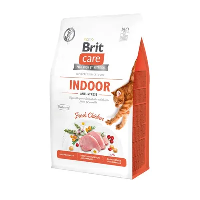 BRIT Suha hrana za mačke Indoor Anti-stress, Piletina, 400g