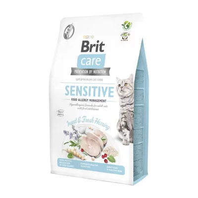 BRIT Suha hrana za mačke s insektima i haringom Sensitive, 2kg