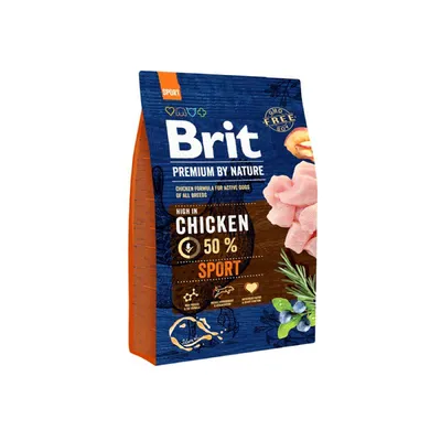 BRIT Suha hrana za pse Premium by Nature, Sport, Piletina, 3kg