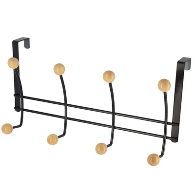 Tendance Vješalica sa 8 kukica, Krom, Crna