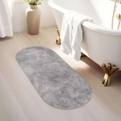 Tendance Kupatilska podloga Oasis Urban ovalna, 45x100 cm, Tamnosiva