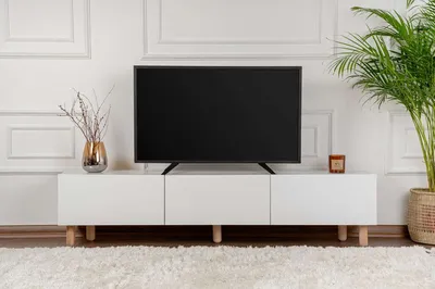 Hanah Kućna TV komoda Alvin, 180x42x31,4 cm, Bijela