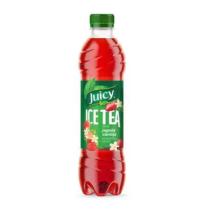 Juicy Ledeni čaj jagoda vanilija 0.5l 1/12