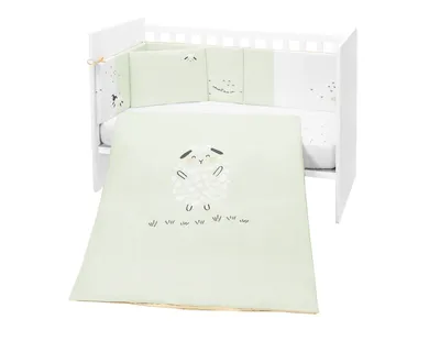 Kikka Boo Posteljina set Sleepy Sheep, 60x120, 6 komada, Zelena