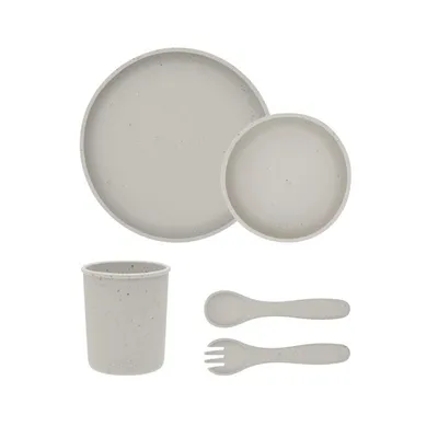 Kikka Boo Set za hranjenje Platinum, silikonski, sivi