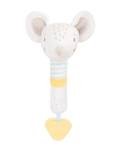 Kikka Boo Joyful mice squeaker igračka sa grickalicom, Bijela