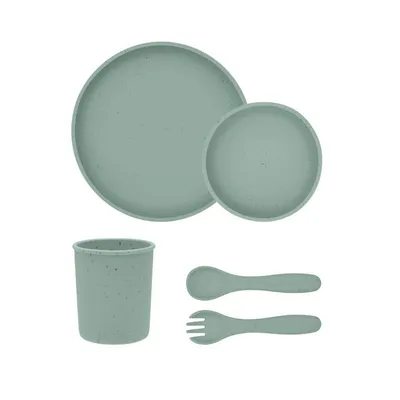 Kikka Boo Set za hranjenje Platinum, silikonski, zeleni