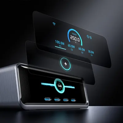 ANKER Prime Desktop punjač bez kabla 250W USB-A/USB-C, crni