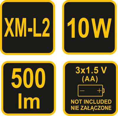 VOREL lampa Ručna led 10 W 3x1,5V 88560