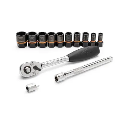 Sata Set Nas. Ključeva 1/4 I 3/8 7-19 mm 13 Komada Za Oštećene Matice  St09137