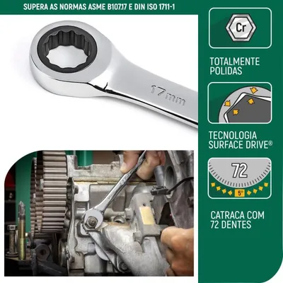 Sata Ključ Vil-Ok Sa Zujalicom 8-19 mm 12 Kom. ST09040-02