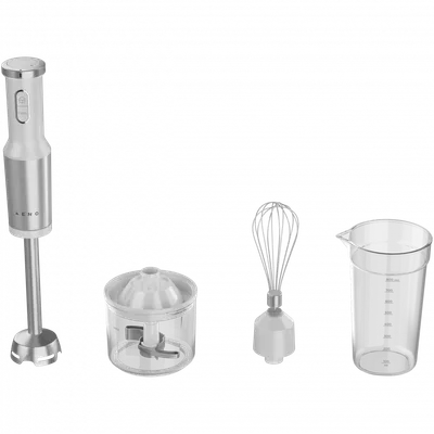 Aeno Set ,Ručni blender 1200 W Bijeli , Oštrica "Tiger Teeth", Mikser za jaja, Sjeckalica, Mjerna čaša