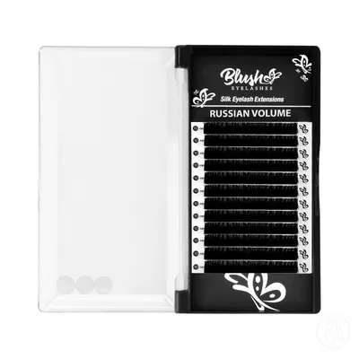 Blush Svilene trepavice za ruski volumen, D-kriva, 13mm