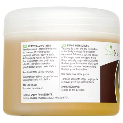 Spa Natural Šećerna pasta za depilaciju Strong, 500g