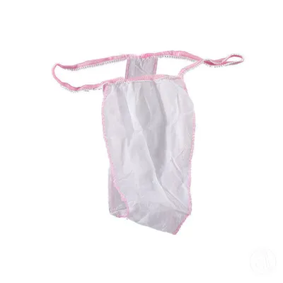Spa Natural Set od 100 Jednokratnih tanga gaća za žene,Bijelo-roze
