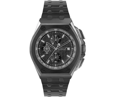PHILIPP PLEIN Muški ručni sat PWGAA0921, Kvarcni mehanizam, Crno kućište, Crni