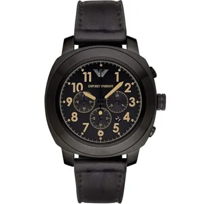 EMPORIO ARMANI Muški ručni sat AR6061, Kvarcni mehanizam, Crno kućište, Crni