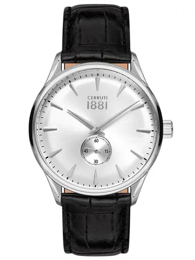 CERRUTI 1881 Muški ručni sat CLUSONE CRA24005, Kvarcni mehanizam, Sivo kućište, Crni