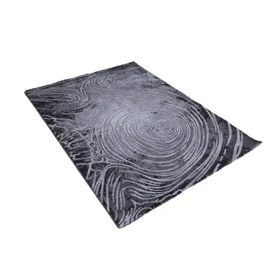 Merinos Končani tepih Spirale vremena, 140x200 cm, Tamnosivi