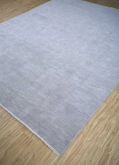 Merinos Končani tepih Ram mozaika, 133x190 cm, Sivi