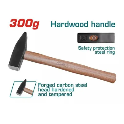 Total Tools Bravarski čekić, 300 g, Drvena drška