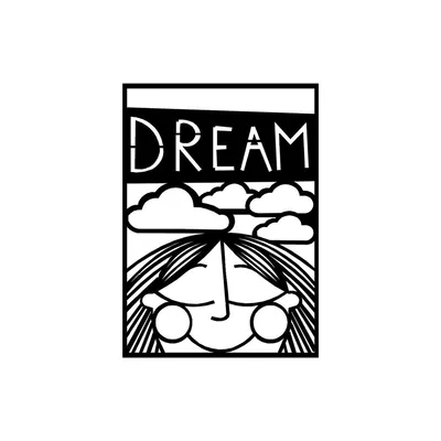 Wallity Zidna dekoracija Dream, crna