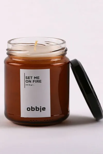 Aberto Design Set me on Fire mirisna svijeća, smeđa