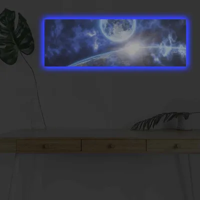 Zidna slika sa LED osvjetljenjem 3090NASA-015, 30x90 cm