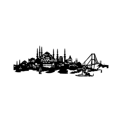 Wallity Zidna dekoracija Sehr-i Istanbul, crna