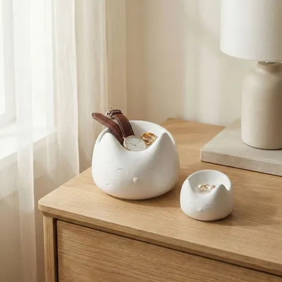 Aberto Design Set ukrasnih predmeta Kat. 2, 2 dijela, Bijela
