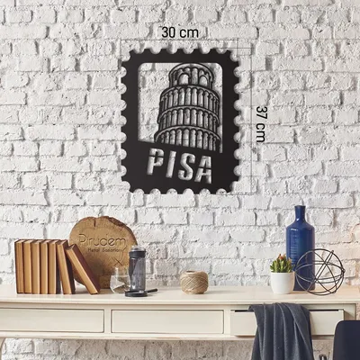 Wallity Zidna dekoracija Pisa pečat, crna