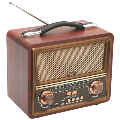 SAL Retro radio + BT bežični zvučnik, RRT22, FM, MP3, USB/microSD, Smeđi