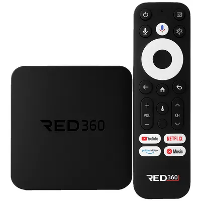 Redline Prijemnik za  Google TV, RED360 X100 PRO+, 4K, 2GB / 32 GB, WiFi, Bluetooth, LAN, Crni
