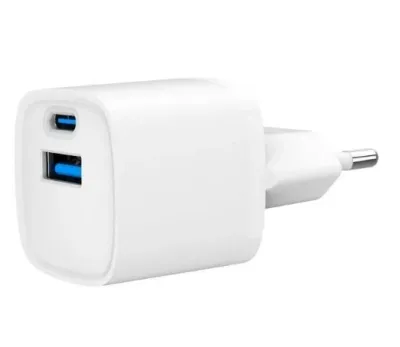 Gembird USB punjač 1xType-C + 1xUSB-A fast charger, 20W, white, TA-UC-PDQC20-W-01