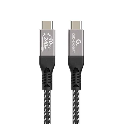 Gembird Punjač i kabl USB4-CMCM240-0.5M, USB, 240W, Type-C, 0.5m, Crni