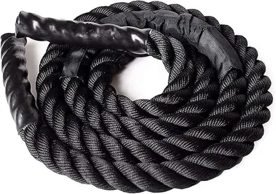 Crossfit uže za preskakanje, 2,5cm x 2,8m, Crno
