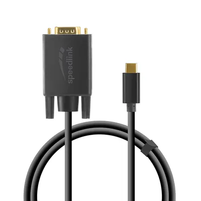 Speedlink USB adapter kabl Type-C  to VGA, Crni