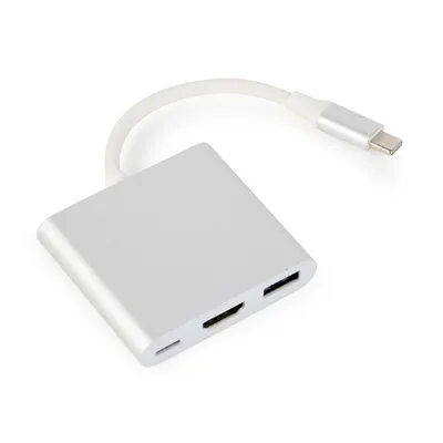 Gembird USB Adapter Type-C to Type-C, USB3.0, HDMI,  A-CM-HDMIF-02-SV, Bijeli