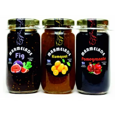 Marmazade Set od 3 džema, Maslina, Kumkvat, Nar, Indijska smokva i Smokva, 330gr