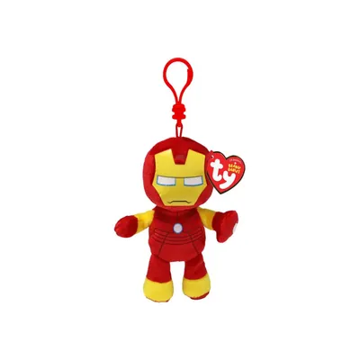 TY Plišana igračka  Privjesak Marvel Iron Man 34007, 8,5 cm, Crveno-žuti